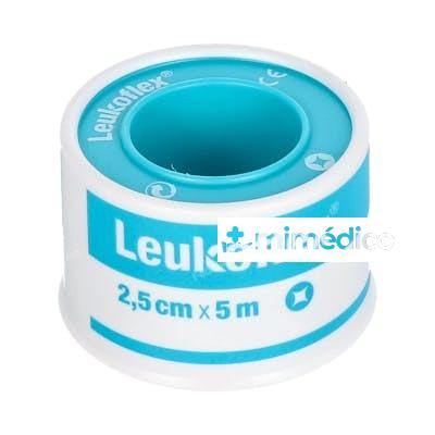 ESPARADRAPO LEUKOFLEX HIPOALERG IMPERM PLAST 5 MX2,5 CM TRAN LEUKOPLAST