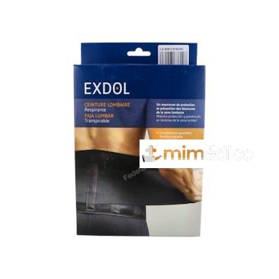 FAJA EXDOL LUMB ELAST VELCRO T/M 83-92CM NGR NOSA