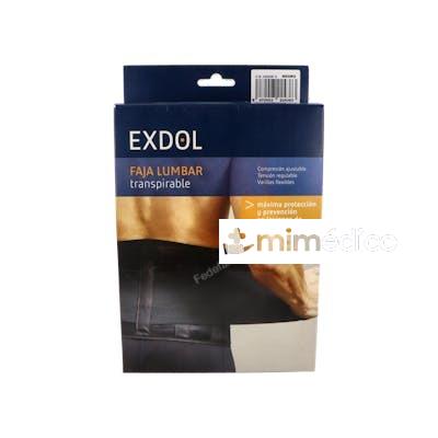 FAJA EXDOL LUMB ELAST VELCRO T/G 93-102CM NGR NOSA
