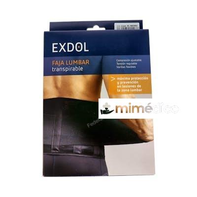 FAJA EXDOL LUMB ELAST VELCRO T/EG 103-112CM NGR NOSA