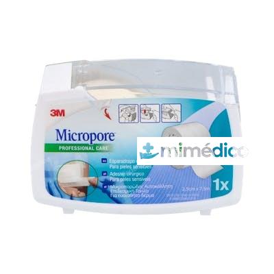3M MICROPORE ESPARADRAPO HIPOALERG PAPEL 7,5 MX2,5 CM BLANCO 3M