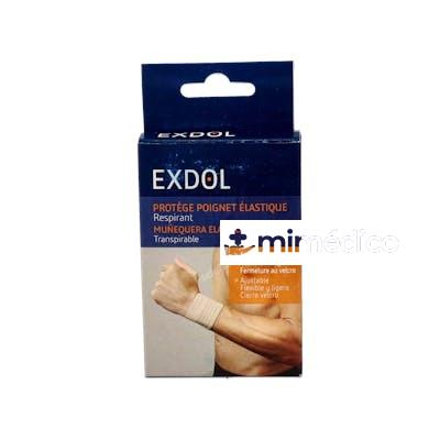 MUÑEQUERA EXDOL ELAST VELCRO T/2 23CM BEIGE NOSA
