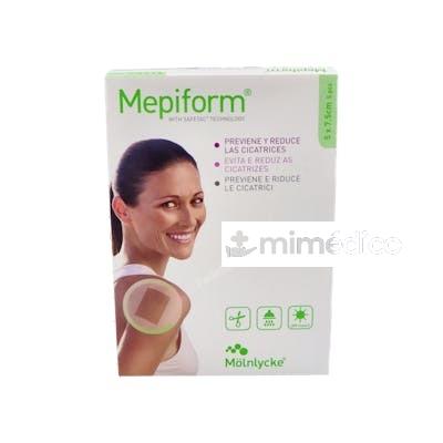 MEPIFORM APOSITO REDUCTOR CICATRICES 5X7,5CM 5U MOLNLYCKE