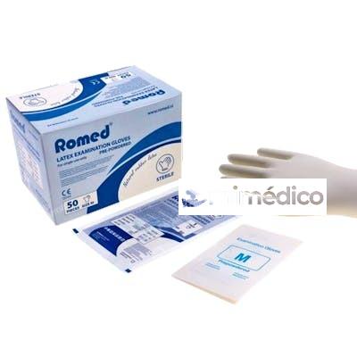 ROMED/MATEX GUANTES LATEX TAC ESTERIL T/M 2 UN REF 705 FLEMING