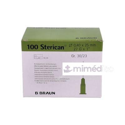 AGUJA HIPO STERICAN 27G 25- 4 MM CONO GRIS 100 UN - 9186174 BRAUN