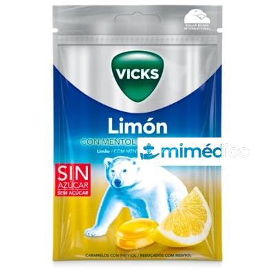 VICKS LIMON MENTOL SIN AZUCAR BOLSA 72 G (PRAIMS) VICKS