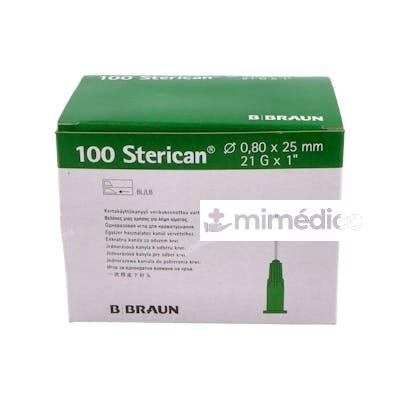 AGUJAS STERICAN 21G / 0,8X25MM VERDE 100UD VET B. BRAUN VETCARE VET