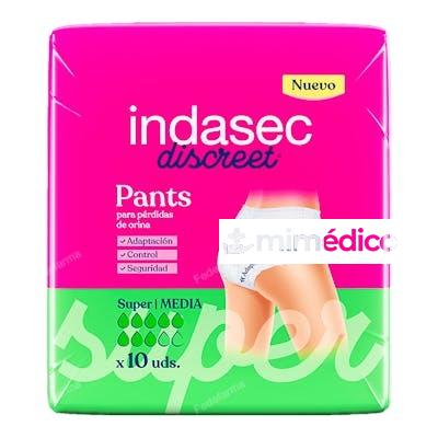 PAÑAL INDASEC DISCREET PANT SUPER 1900 ML T/M 80-110 CM 10 INDAS