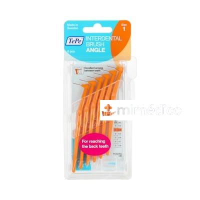 CEPILLO INTERDENTAL TEPE ANGLE 0,45 NARANJA 6 U TEPE