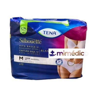 TENA SILHOUETTE BRAGA CINT BAJA INCO DIA ANAT BLANCO T/M 12 TENA