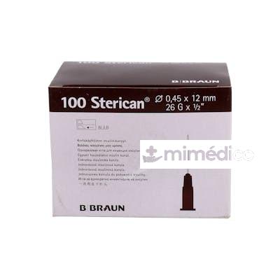AGUJAS STERICAN 26G / 0,45X12MM MARRON 100UD VET BRAUN