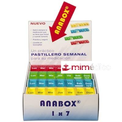 AYUDAS  EXPOSITOR PASTILLEROS DIARIOS ANABOX 1X7 12 U. H9915 AYUDAS TECNO DINAMIC