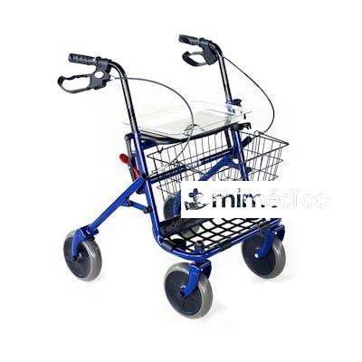 AYUDAS ROLLATOR C/FRENOS ASIENTO Y CESTA 60X67X80-100CM AZ AYUDAS TECNO DINAMIC
