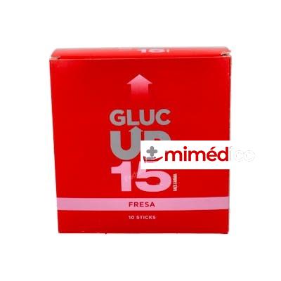 GLUC UP FRESA 15 G X10 STICKS 30 ML GLUC UP