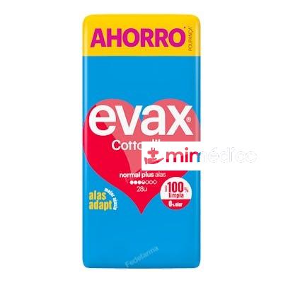 EVAX COMPRESA HIG COTTONLIKE ALAS NORMAL PLUS 28 U EVAX