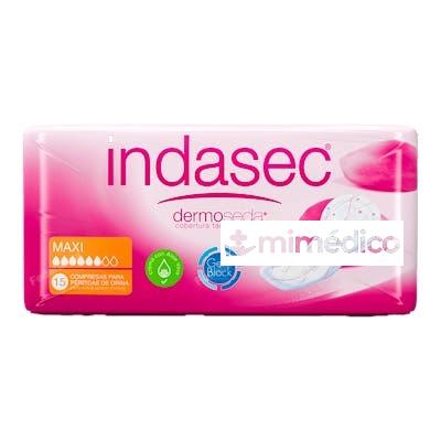 COMPRESA INDASEC DISCREET DERMOSEDA ABSO INC MAXI 600 ML 15 INDAS