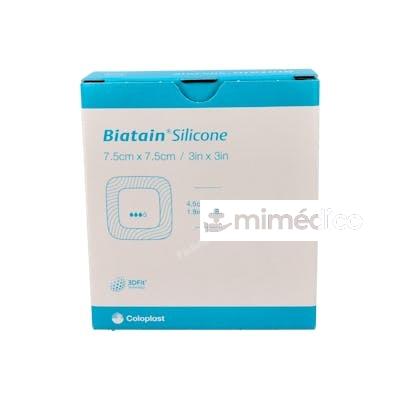 BIATAIN APOSITO SILICONE EST 7,5X7,5 CM 10 UN 33434 BIATAIN