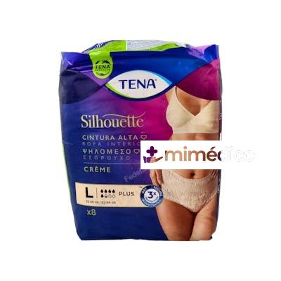 TENA SILHOUETTE BRAGA CINT ALTA INCO DIA ANAT CREMA T/G 8 UN TENA
