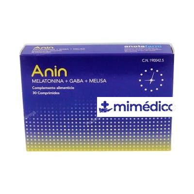 ANIN MELATONINA+GABA+MELISA 30 COMP ANIN