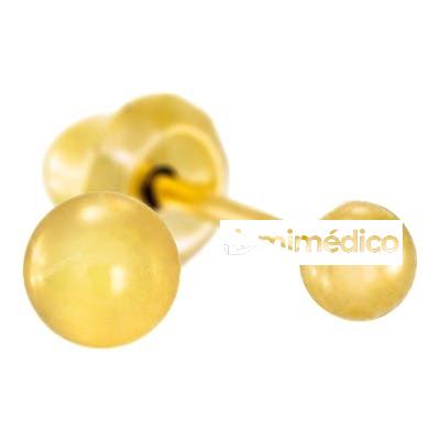 PRIM PENDIENTE INV 10C 24K-BOLA DOR 3MM 2UN INVERNES