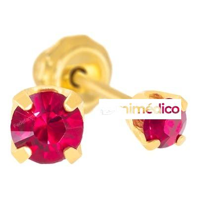 PRIM PENDIENTE INV 87C 24KT-SOLIT 3MM ROJO 2UN INVERNES