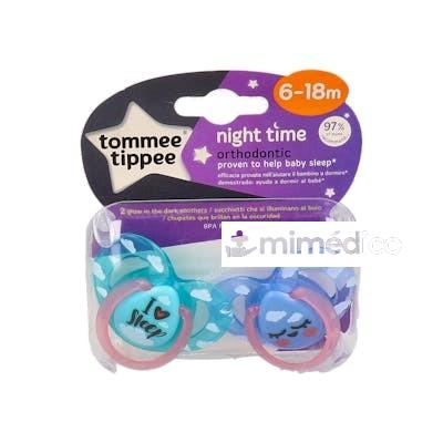 TOMMEE TIPPEE CHUPETE NIGHT TIME SILI REDON 6-18 M 2 UN NOCH TOMMEE TIPPEE