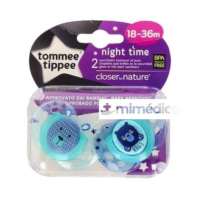 TOMMEE TIPPEE CHUPETE NIGHT TIME SILI REDON 18-36 M 2 UN NOC TOMMEE TIPPEE