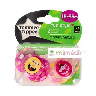 TOMMEE TIPPEE CHUPETE FUN STYLE SILI REDON 18-36 M 2 UN NINA TOMMEE TIPPEE
