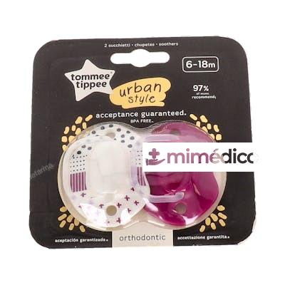 TOMMEE TIPPEE CHUPETE URBAN SILI REDON 6-18 M 2 UN NINA TOMMEE TIPPEE