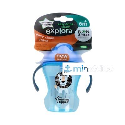 TOMMEE TIPPEE TAZA EASY DRINK PAJITA ASAS +6 M 230 ML AZUL TOMMEE TIPPEE