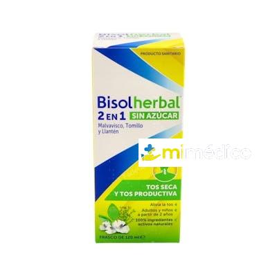 BISOLHERBAL 2 EN 1 SIN AZUCARZUCAR 120 ML JARABE BISOLHERBAL