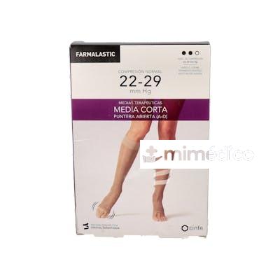 MEDIA COR NOR S/PUNT NEGRO T/M T:22-23 P:34-36 CM 2 UN FARMALASTIC