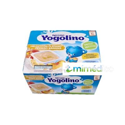 YOGOLINO MELOCOTON PLATANO SIN AZUCARZUCAR 4X100G. YOGOLINO