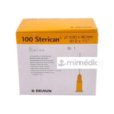 AGUJAS STERICAN 20G / 0,9X40MM AMARILLA 100UD VET B. BRAUN VETCARE VET