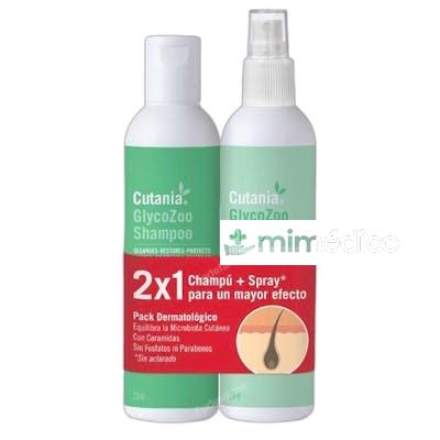 CUTANIA GLYCOZOO PACK 236 ML CHAMPU + SPRAY VET VETNOVA VET