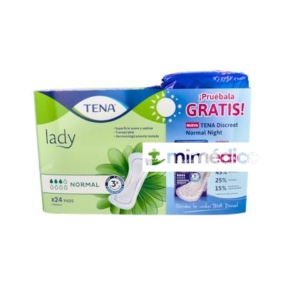 TENA LADY DUO NORMAL+DISCREET NORMAL NIGHT 24+10 UN TENA