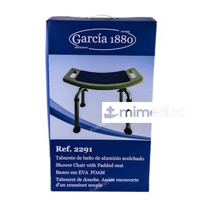 GARCIA BANQUETA BAÑO ACOLCHADA S/RESP 42X33 CM BLANCO-AZUL GARCIA