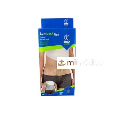 FAJA LUMBAR FLEJES BLANDOS T/XL 99-107 CM BEIGE EMO