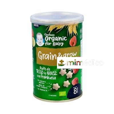 GERBER PUFF SNACK ORGANIC DE CEREALES Y FRAMBUESA 35 G GERBER