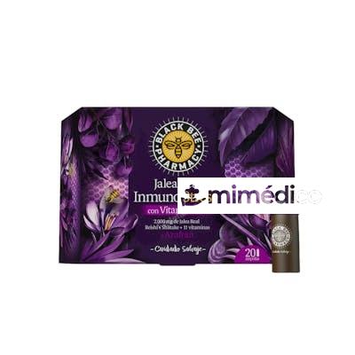 BLACK BEE INMUNO STRESS ESTUCHE 20 VIAL NEGRO-LILA BLACK BEE