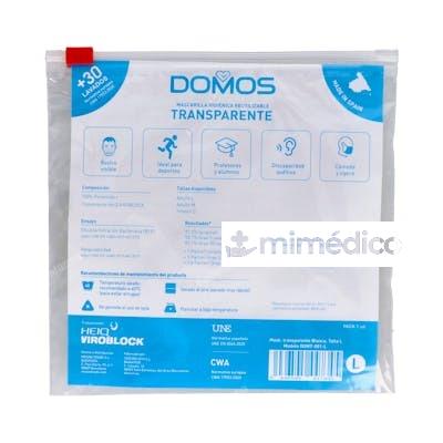 MASCARILLA HIGIENICA MST TRANSP ADULTO BLANCO T/L 1 UN MST