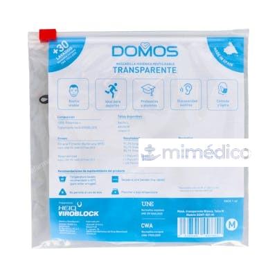MASCARILLA HIGIENICA MST TRANSP ADULTO BLANCO T/M 1 UN MST