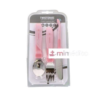 TWISTSHAKE SET CUBIERTOS +12 M ROSA PASTEL TWISTSHAKE