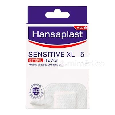 HANSAPLAST SENSITIVE XL 6X7 STERILE 5 STRIPS HANSAPLAST