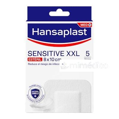 HANSAPLAST SENSITIVE XXL 8X10 STERILE 5 STRIPS HANSAPLAST