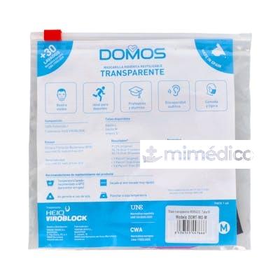 MASCARILLA HIGIENICA MST TRANSP ADULTO MORADO T/M 1 UN** MST