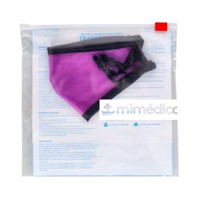 MASCARILLA HIGIENICA MST TRANSP INFANTIL MORADO T/S 1 UN** MST