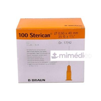 STERICAN AGUJAS 25G/0,5X40MM NARANJA LARGA 100UD VET B. BRAUN VETCARE VET