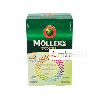 MOLLER'S TOTAL MULTIVITAMINAS + OMEGA 3 28COMP + 28 PERLAS MOLLER'S
