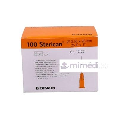 AGUJAS STERICAN 25G / 0,5X25MM NARANJA 100UD VET B. BRAUN VETCARE VET